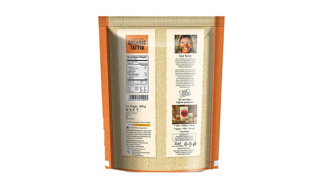 Organic Tattva Moong Dal Yellow Split    Pack  500 grams